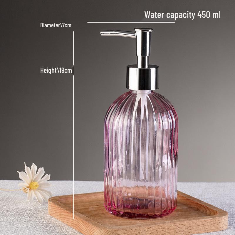 Elegant Vertical Stripe Press Hand Soap & Shampoo Dispenser for Home