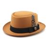 Classic Fedora Hat For Men And Women With Wool Felt Material And Wide Brim For Casual Outdoor Wear