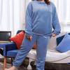 Autumn and Winter Women's Plus Size Loungewear Thick Warm Coral Fleece Pajama Set