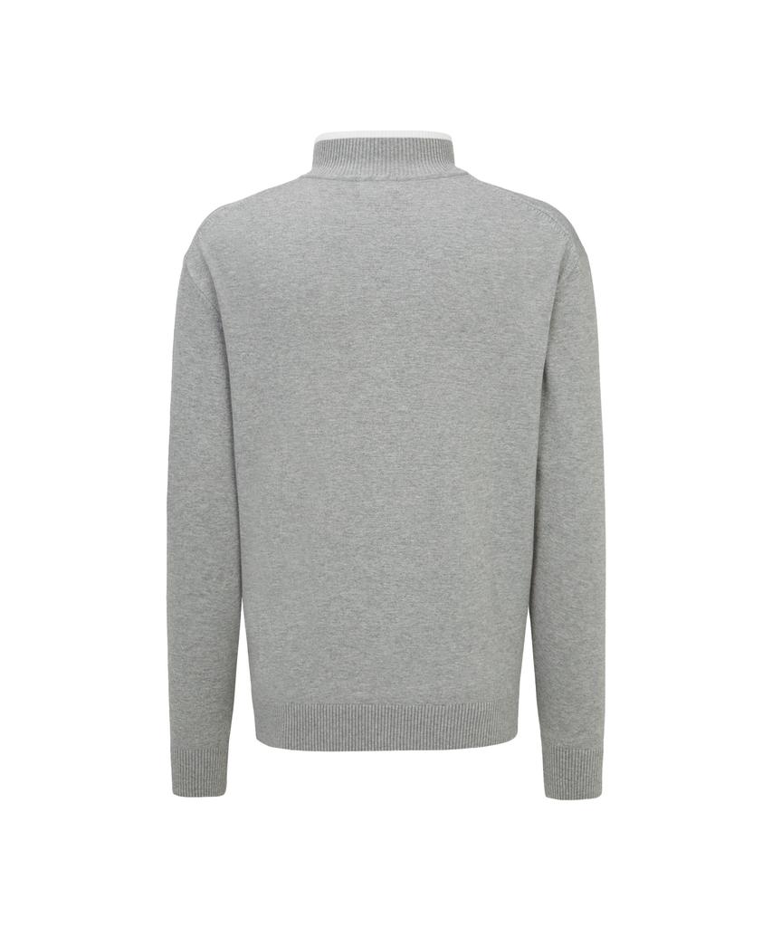 Antomas Atms Logo Knit Half Zip Men'S - Grey