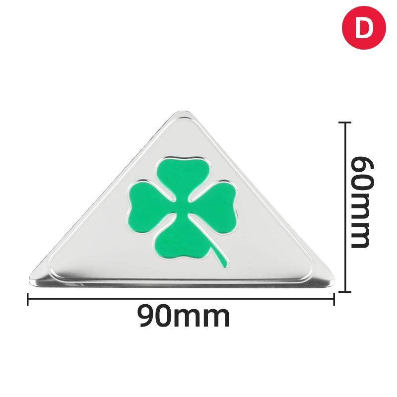 Green Four-leaf Clover Logo Decal for Alfa Romeo 147 156 166 159 Mito Giulietta Giulia Spider Car Side Fender Body Badge Sticker