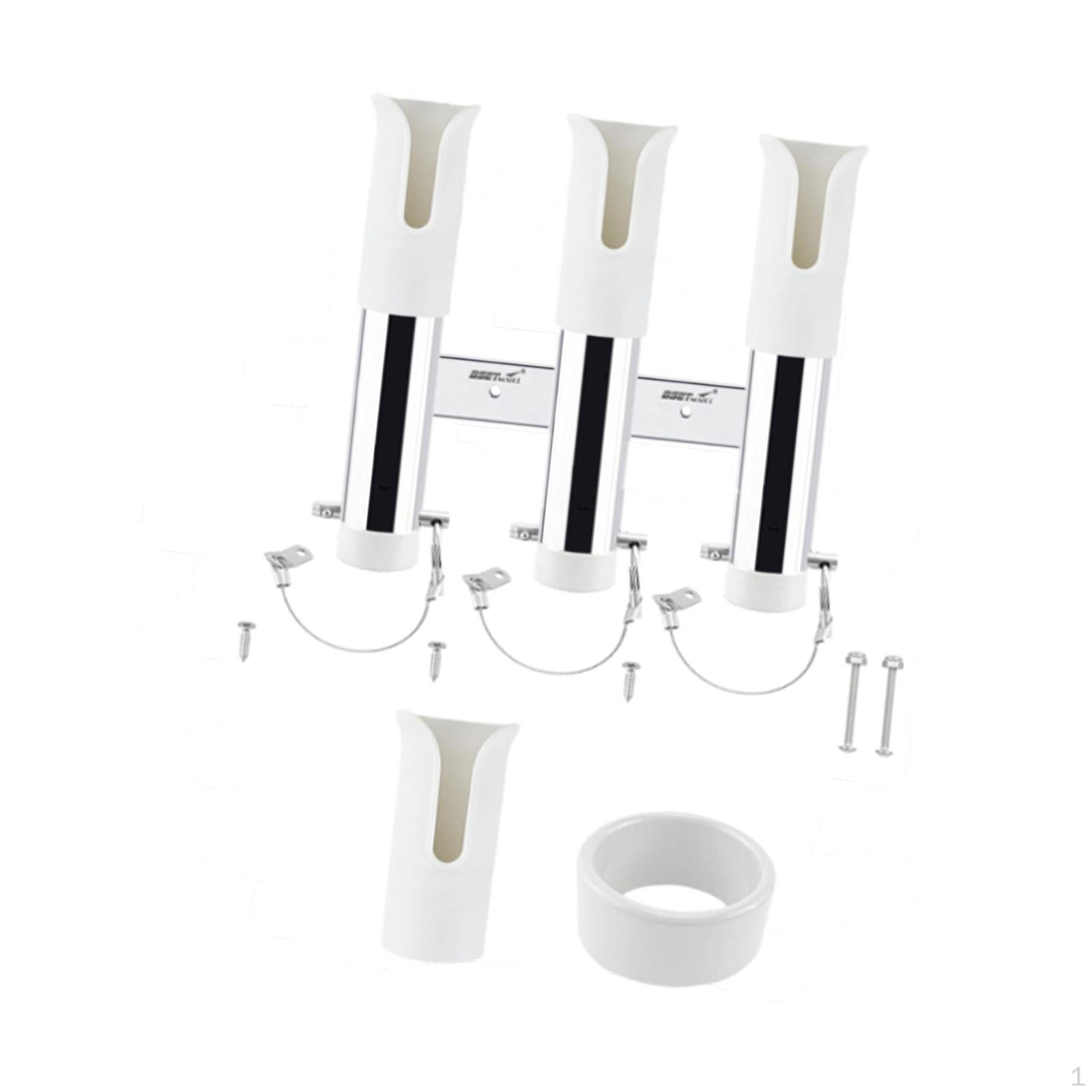 

Fishing Rod Holder 3 Hole Rack Gift for Father Accessory Tube Links Pole Rest білий