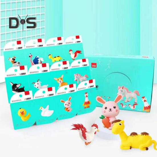 Kit di argilla essiccata all'aria per bambini, set di modellatura creativa per principianti con strumenti, giocattoli in argilla morbida fai da te super leggeri, scatola regalo, gioco fantasioso per tutte le età