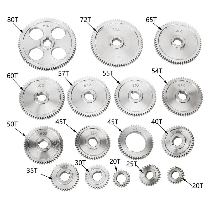 CJ0618 Ingranaggi Metallici Metrici e Imperiali/Ingranaggio Albero Principale/Ingranaggio Avanzamento 20T/25T/30T/35T/40T/45T/50T/60T/80T/54T/55T/57T/65T/72T
