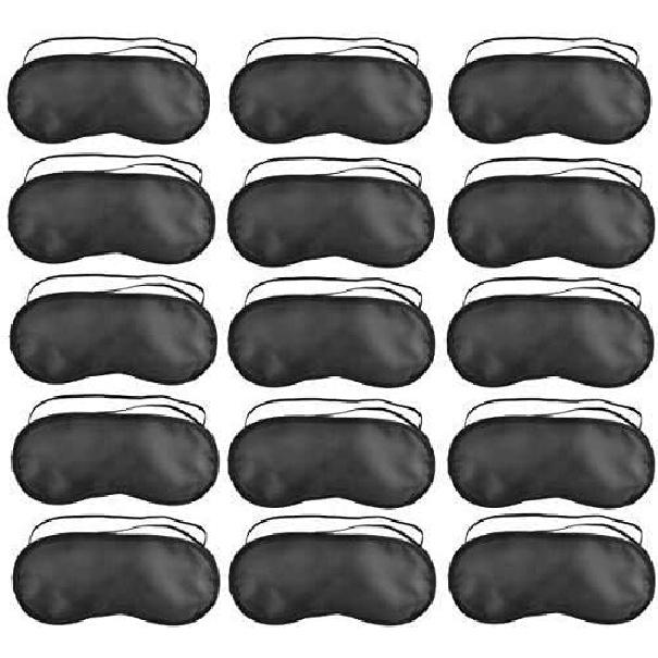 

Pack of 40 Eye Mask Shade Cover Blindfold Night Sleeping, with Nose Pad, Blindfold Game Games Relax Cover Black