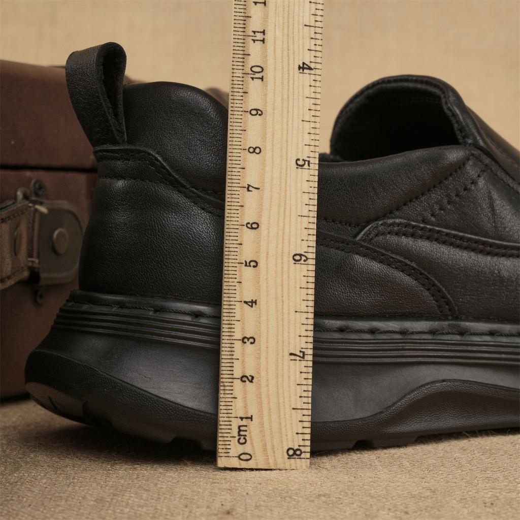 Bequeme Schuhe aus Schweinsleder-Innenleder, Herren-Freizeitschuhe mit einem Pedal im Retro-Britischen Stil, Schuhe aus erstklassigem Rindsleder