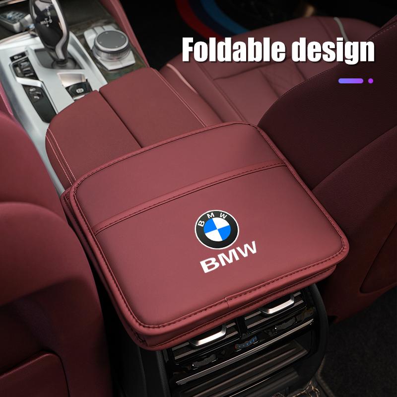 TWDG8 Car multifunctional storage box folding leather Garbage bag For BMW X1 X3 X5 X6 X7 1 3 5 7 Series E70 E87 F40 F48 G20 G30 G32 i7