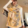 Autumn and winter imitation cashmere jacquard thick scarf female totem horse jacquard scarf windproof and warm versatile shawl
