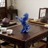 Faux Crystal Horse Statue Small Hand Blown Glass Horse Chinese Feng Shui Figurine Collectible Animal Sculpture for Home Office Desk Table Decor