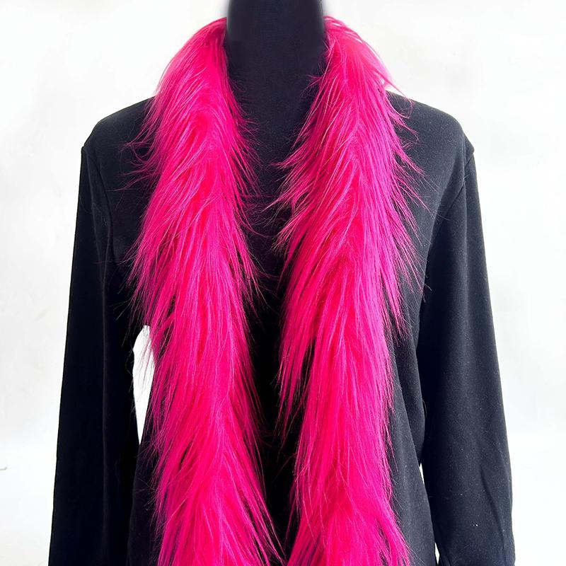 

2M Polyester Decorative Scarf Washed Wool Trims Party Colorful Wool Scarves Weddings Fluffy Themed Accessories рожевий червоний колір