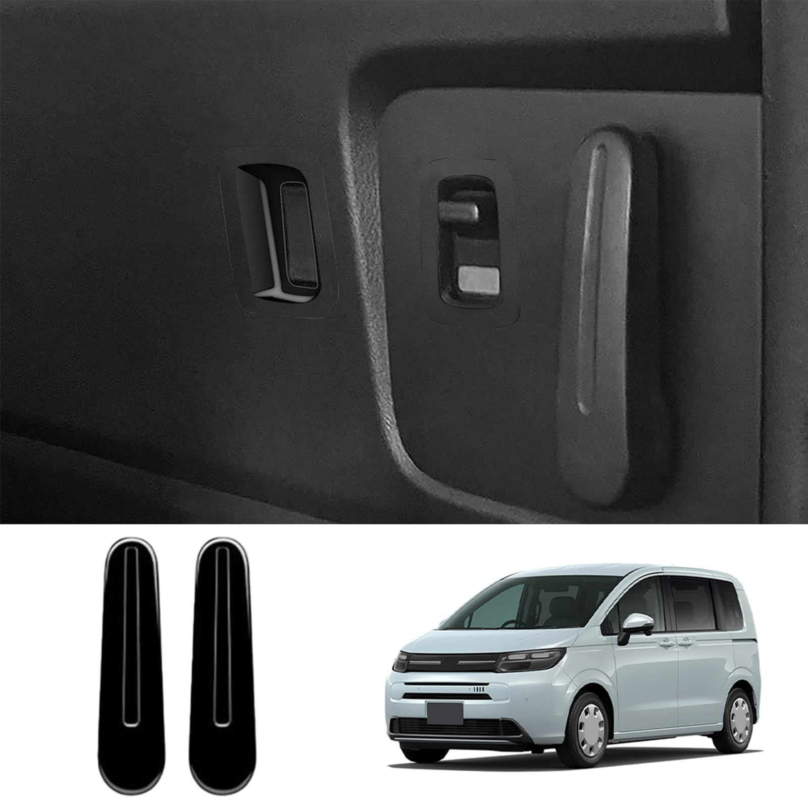

Ceritica 2024 New Freed GT Rear Door Knob Cover ABS Anti-Scratch Dress Up Exterior Accessories 3 Colors Selection (Black)