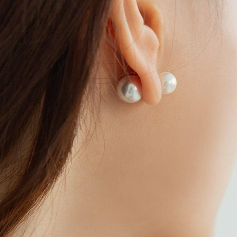 LUNNE 14k Reversible 8mm Pearl Earrings (14k Gold) #LFE15