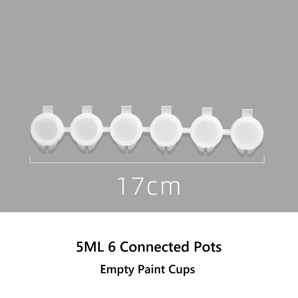 Portable Plastic Pigment Strips 2ml/3m/5ml 6/8 Connected Pots Empty Paint Cups Pigment Container Watercolor Painting