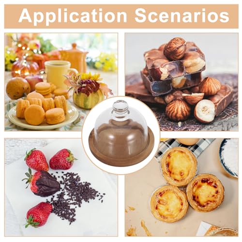 Bandeja com Tampa de Vidro HOLIDYOYO, Prato de Comida Coberto, Suporte de Bolo em Cúpula, Forma de Cupcake com Tampa, Suporte de Bolo para Mesa de Sobremesas, Prato, Forma de Mini Bolo, Suporte para Bolo