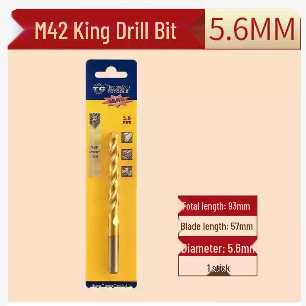 Tiangong M42 Overlord 8% Cobalt High-Speed Steel Twist Drill Bit for Stainless Steel