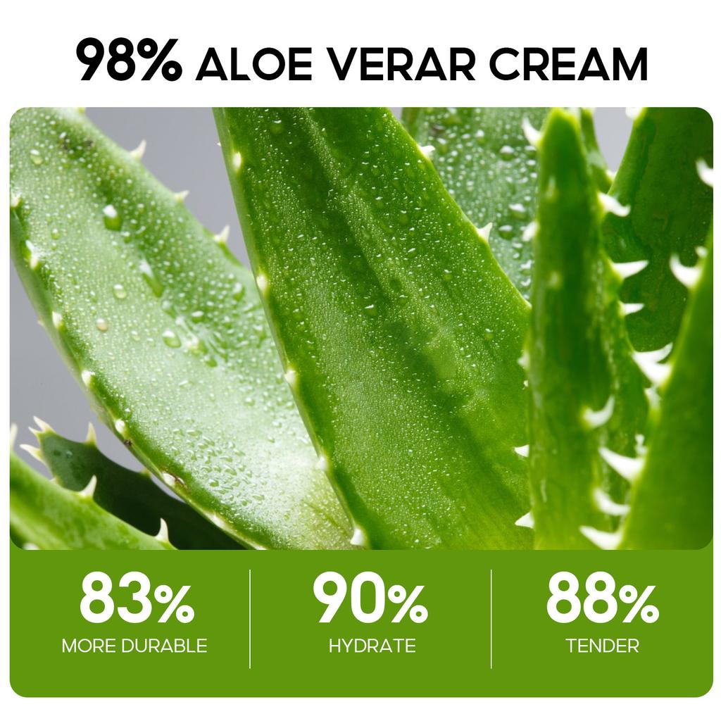 Pressed Jar 98% Aloe Vera Cream 50ml Mooth Delicate Radiant and Translucent Rapid Absorption of Skin Retinol Anti Aging Serum