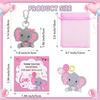 30Pcs Baby Shower Party Theme Keyring Elephant Shape Keychain Set Accessory