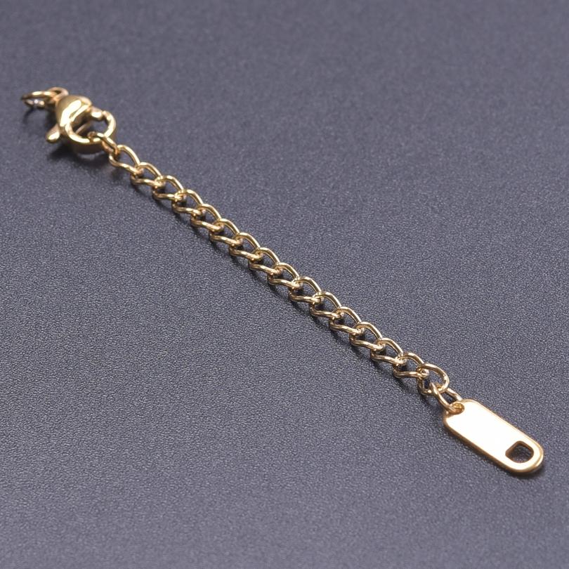 High Quality Waterproof Heart Rectangle Stainless Steel Extention/Tail Chain DIY Jewelry Making Supplies Metal Handmade Necklace