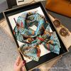 Long Silk Scarf Women's New Small Silk Scarf Printing Simulation Silk Tied Bag Streamer Explosion Sweet Little Scarf