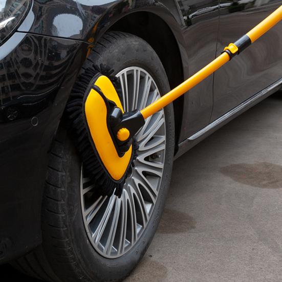 15° Curved Car Wash Brush with Long Handle Microfiber Scratch-Free Car Wash Mop with Extension