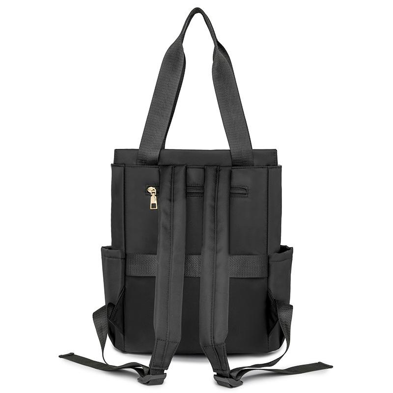 Solid color versatile women's backpack new fashion portable backpack light travel large capacity commuter bag