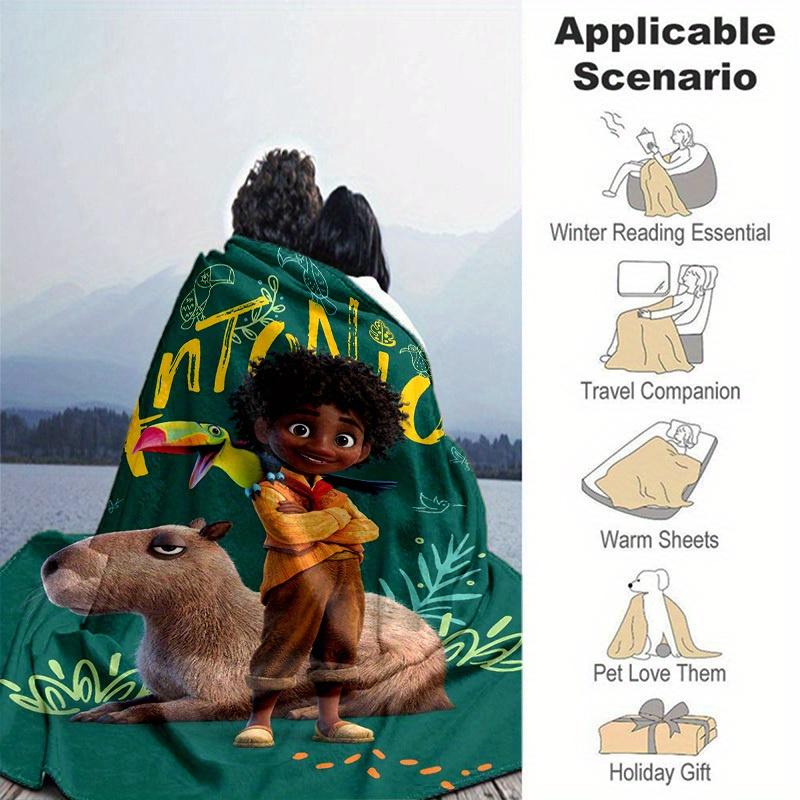 1pc. Tropical Adventure: Antonio's Capybara Pal - Perfect for Home, Office, Outdoors, All Seasons Gift Blanketz0417205