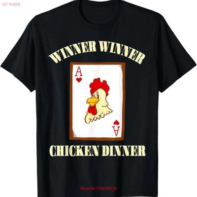Winner Chicken Lucky Casino Glücksspiel Blackjack T-Shirt vintage gewaschen Unisex Stilvoll mode Streetwear Vielseitig Dehnbar
