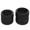 4Pcs RC Car Rubber Tire Better Grip Enhanced Friction Hub Wheel Tire for 1 8 1 10 RC Crawler