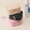 Rechargeable Travel Makeup Bag With LED Mirror, Compact Touch Screen Tabletop Cosmetic Mirror, 3 Colors Light