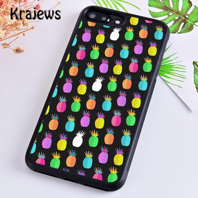 Krajews Kawaii Pineapple Art Soft Phone Case Cover For iPhone 17 Air 16 15 14 Plus 11 12 13 Pro Max Plus Coque Fundas