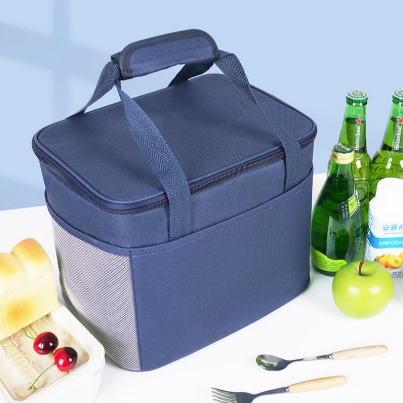 Large Capacity Tote Bento Insulated Lunch Bag Picnic Food Box Storage Ice Cooler Thermal Bag Portable Handheld Insulation Bags