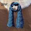 Unisex Fashion Shawl Neck Wrap Pleated Warm Gradient Design Scarf Two-Color Bow Tie Cold Weather