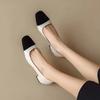 Neue Leder Damenschuhe mit Absatz Einzelne Schuhe Sandalen Dicke Absätze Chaussure Femme Mujer Sandalias Sapatos Pumps Formelle Schuhe