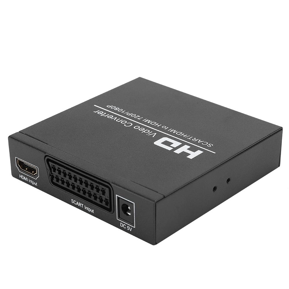 

Железный корпус с низким энергопотреблением Чип оцифровки Обработка ScartHD в HD Конвертер Портативный EU Plug