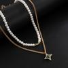 European and American Jewelry, Men's Pearl Extra-secret Chain Necklace Set, Trendy Hip-hop Style High-end Necklace Accessories