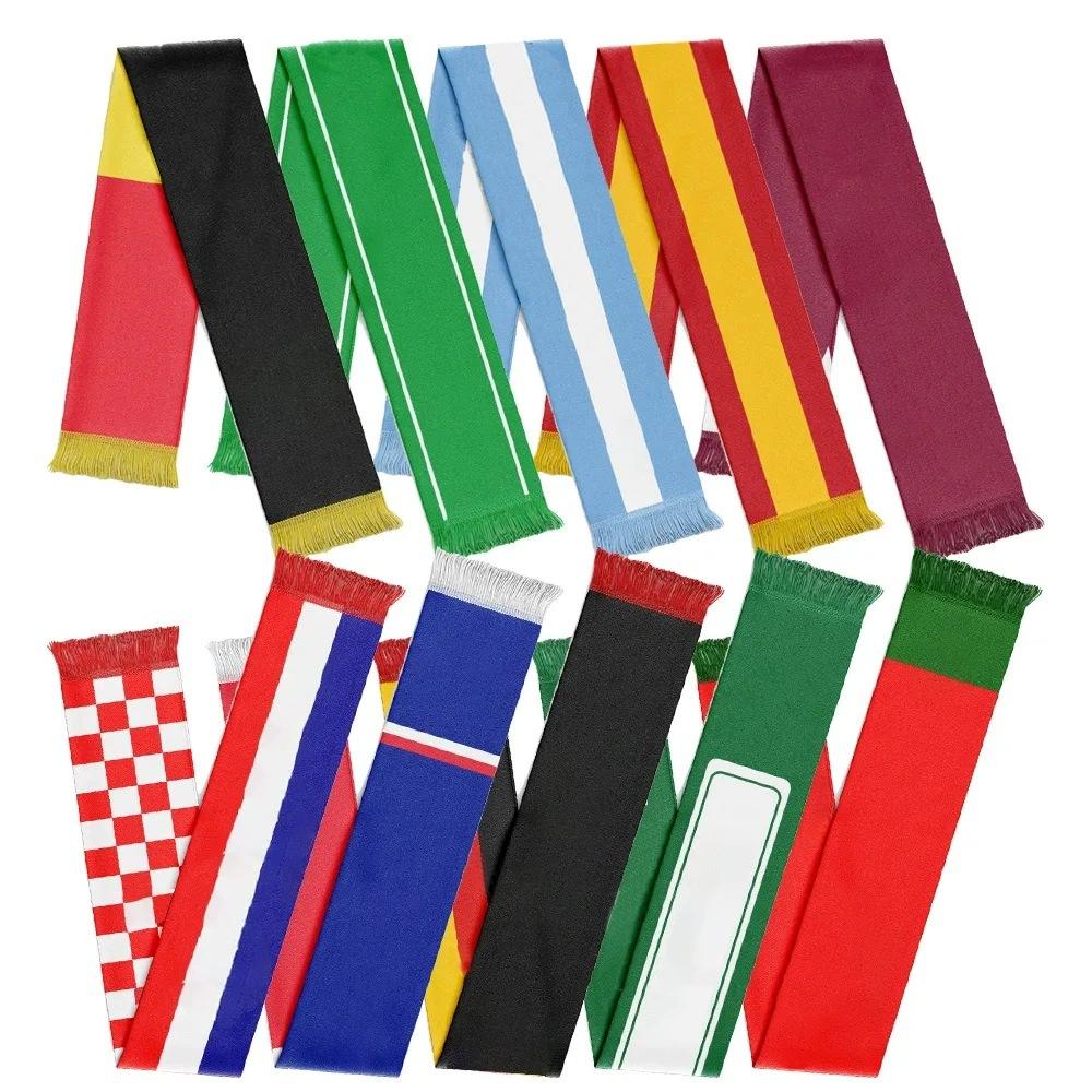 2026 World Cup Scarf Fan Scarf Polyester Neck Warmer Flag Soccer Stadium Team Support Tassel