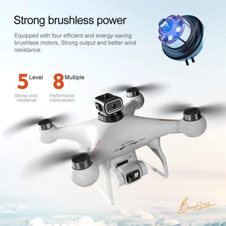 Nouveau S116 Mini Drone professionnel 8K HD double caméra WIFI FPV positionnement du flux optique évitement d'obstacles moteur sans balais hélicoptère RC Quadcopter