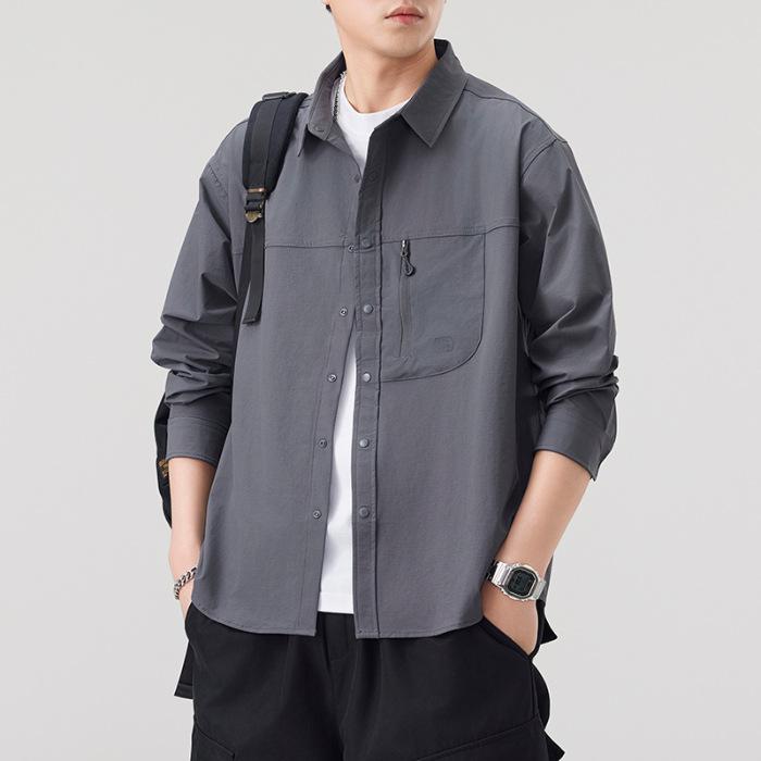 Spring and Summer New Mountain Outdoor American Retro Casual Shirt Jacket Japanese Loose and Versatile
