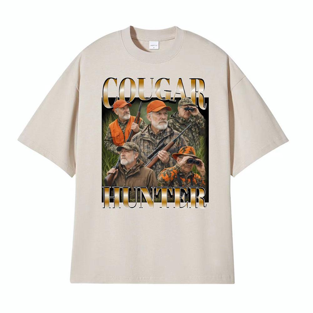 Cougar Hunter Funny Hunting Meme Tshirt Men Women Clothing Fashion Summer Tee Shirt Cotton Oversized Short Sleeve T Shirts Tops
