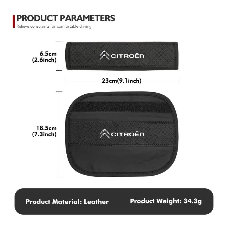 Leather Car Seat Belt Protector Pad Shoulder Strap Cover For Citroen Grand Berlingo Jumper Celysee Xsara Picasso Aircross