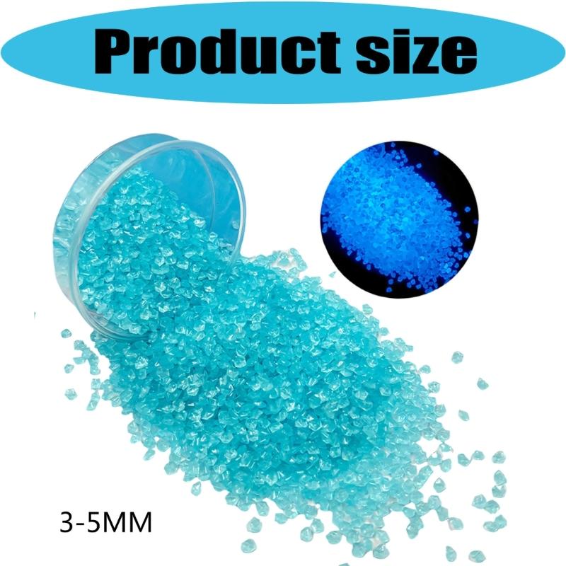 Fish Tanks Glowing Stone Decors, 3-5 Mm Resins Gravel for Aquariums Bottom Coverage, Pond Accent and Layer Water Features