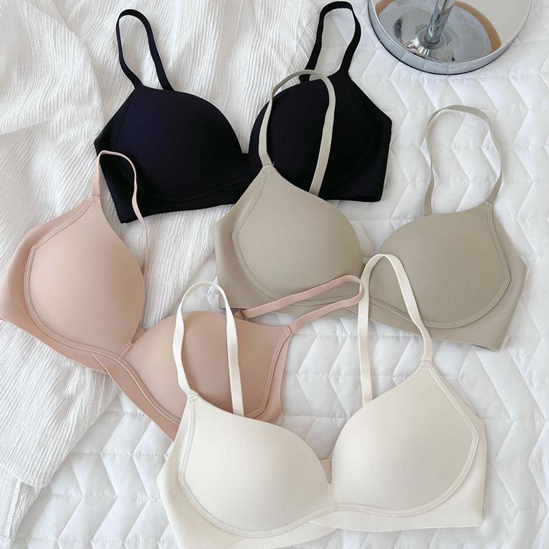 Women's One-piece Bra Comfortable Without Steel Ring Small Chest Seamless  Gathered Underwear Thin Sexy Bra Invisible Bra