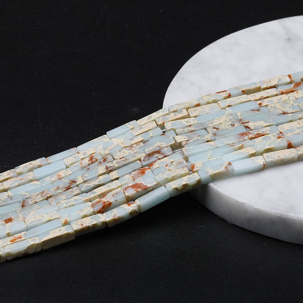 

Прямоугольные трубчатые бусины из натурального полудрагоценного камня для самостоятельного изготовления украшений, кубические бусины-аксессуары 4x13 мм. 4*13mm