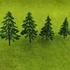 Handmade Plastic Cedar Trees for DIY Micro-Landscapes and Sand Table Models