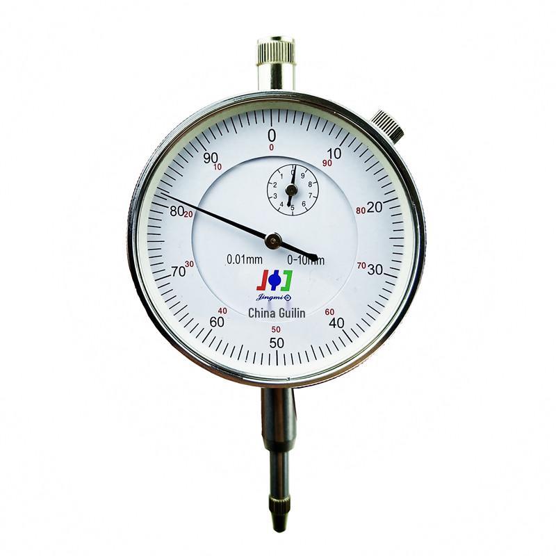 Guilin High Precision Dial Indicator 0-10mm, 0.01mm Resolution, Mechanical Calibration.