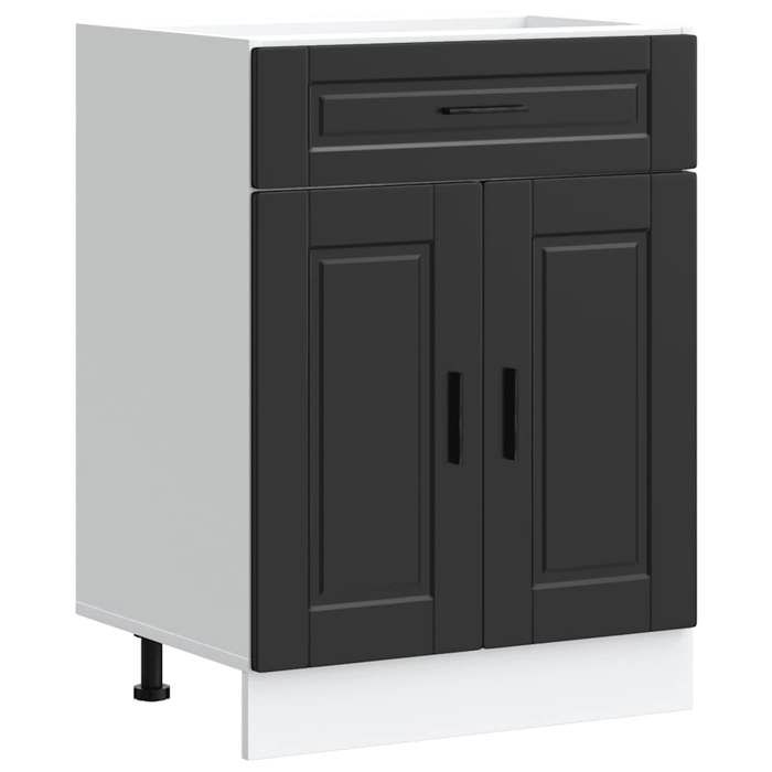 VidaXL Armoire de cuisine Porto noir bois d'ingénierie 853968