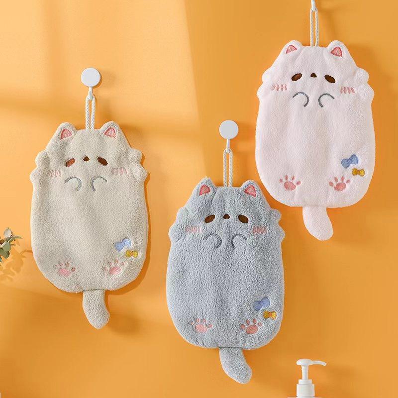 Animal Hand Towel Hanging Hand Towel Water Absorption Hand Wiped Towel Thickened Quick Drying Hand Towel Body Hand Face Towel