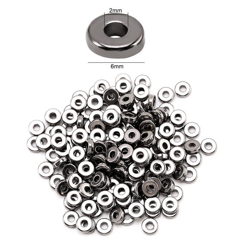 200 Pieces Flat Round Disc Spacer Beads CCB Cube Loose Spacer Beads For Bracelet Necklace Making Jewely Craft DIY 7Colors