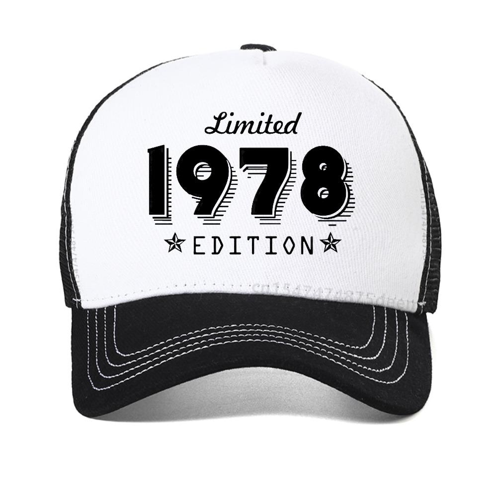 Edition 1978 Born 40Th Year Birthday Age Trend Limited Present Cap Casual Adjustable Mesh Baseball Cap Fashion Snapback Hats