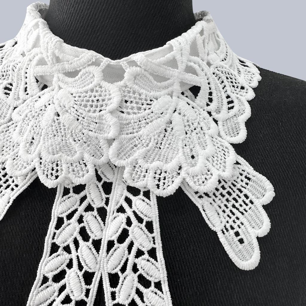 Bow Tie Lace Fake Shirt Collar Women'S Versatile Base Fashion Temperament Modified Beautiful Neck Lace Fake Collar